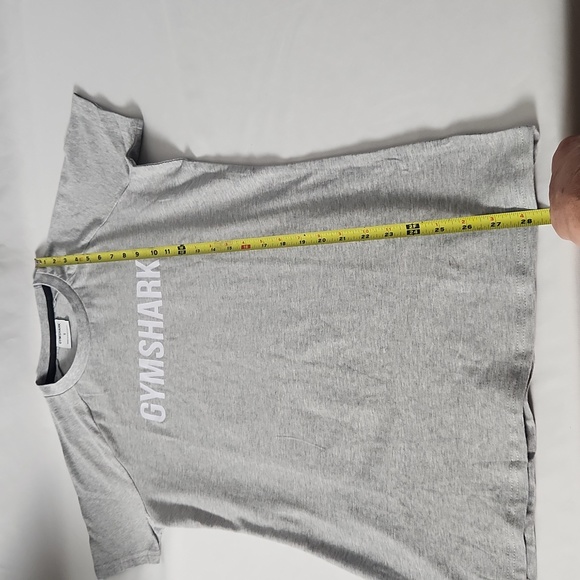 Gymshark Ladies Med. Grey tee shirt Cotton Blend with Elastane for a Perfect Fit - Picture 5 of 7